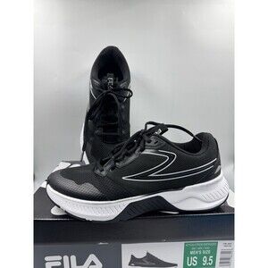 FILA Men’s Action-Stride Energized Black White Athletic Sneakers Shoes Size 9.5